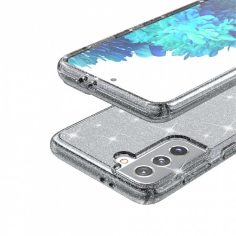 Kuori Samsung Galaxy S21 5G Läpinäkyvät Paljetit