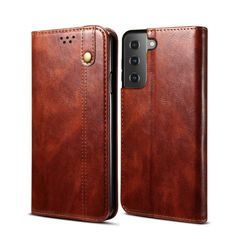 Puhelinkuoret Samsung Galaxy S21 5G Kotelot Flip Vahattua Tekonahkaa