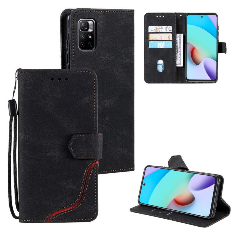 Nahkakotelo Poco M4 Pro 5G Skin-touch Haljasnahkaa