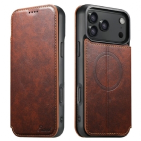 Kuoret iPhone 17 Pro Magsafe-yhteensopiva Nahkajäljitelmä