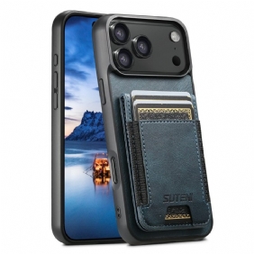 Kuori iPhone 17 Pro Vahattu Nahkatyylinen Korttikotelo Suojakuori