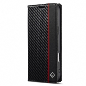 Nahkakotelo iPhone 17 Pro Lc.imeeke Hiilikuitu