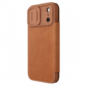 Nahkakotelo iPhone 17 Pro Qin Pro -sarjan Nillkin