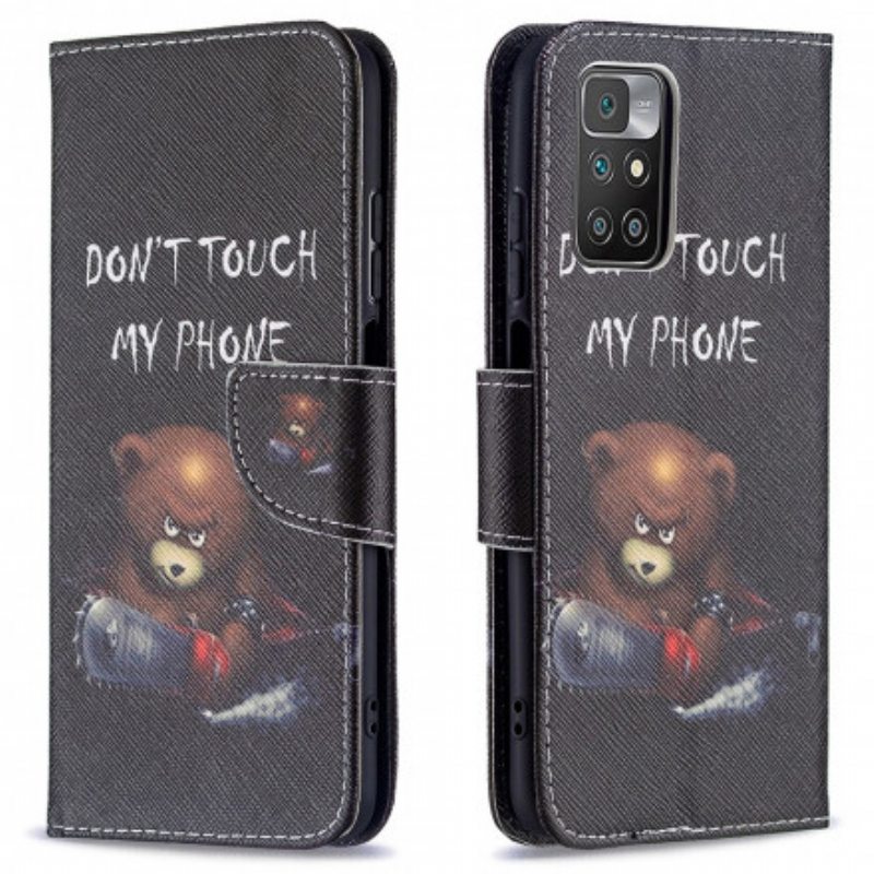 Flip Case Xiaomi Redmi 10 Vaarallinen Karhu