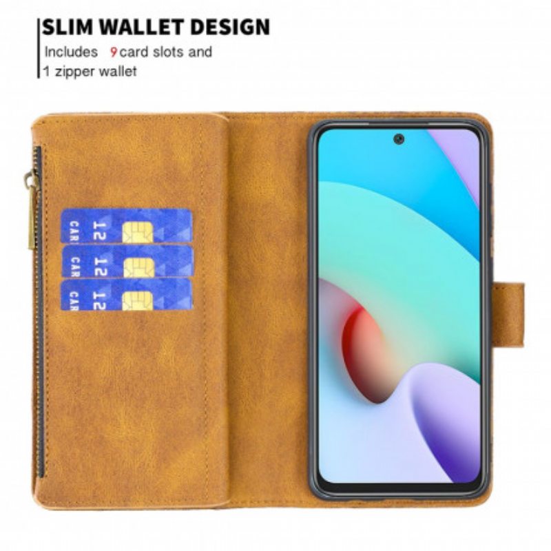 Kotelot Xiaomi Redmi 10 Butterfly Barokki Vetoketjullinen Tasku