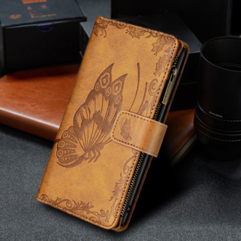 Kotelot Xiaomi Redmi 10 Butterfly Barokki Vetoketjullinen Tasku