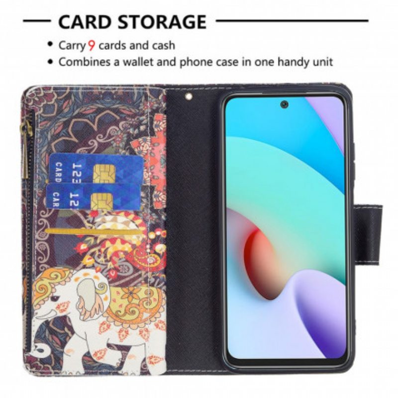 Kotelot Xiaomi Redmi 10 Elephant Vetoketjullinen Tasku