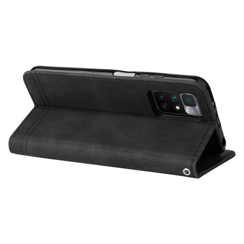 Kotelot Xiaomi Redmi 10 Keinonahkainen Niitti Ja Hihna
