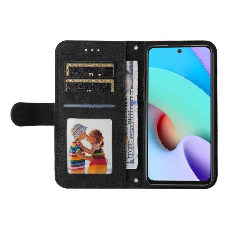 Kotelot Xiaomi Redmi 10 Keinonahkainen Niitti Ja Hihna