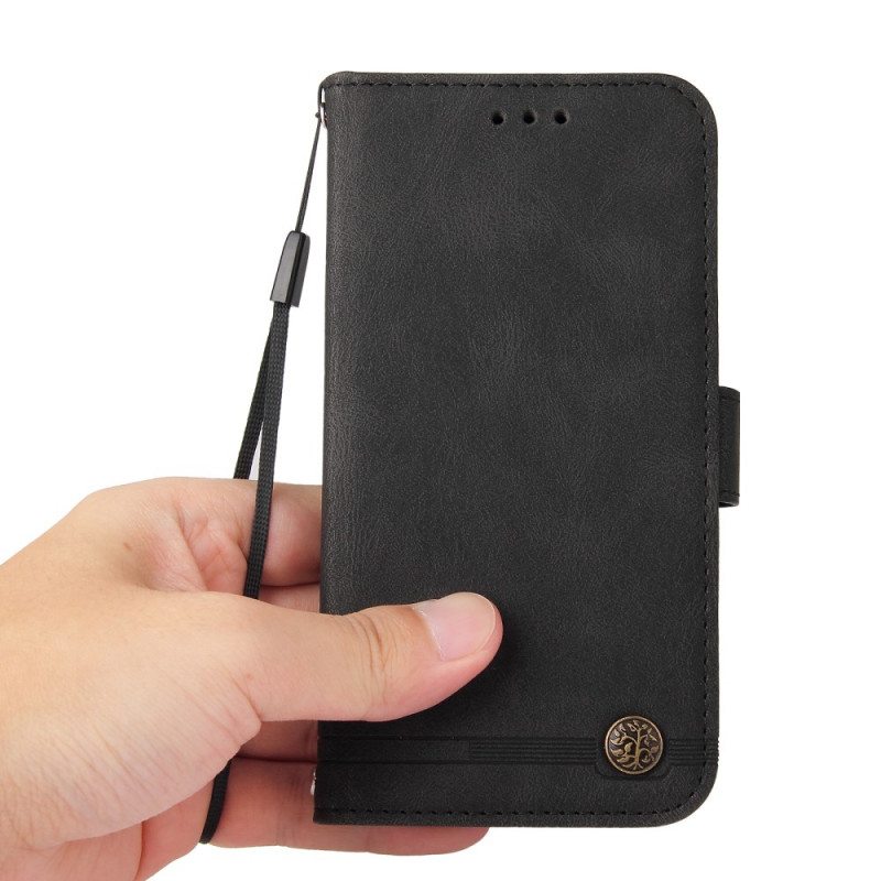 Kotelot Xiaomi Redmi 10 Keinonahkainen Niitti Ja Hihna
