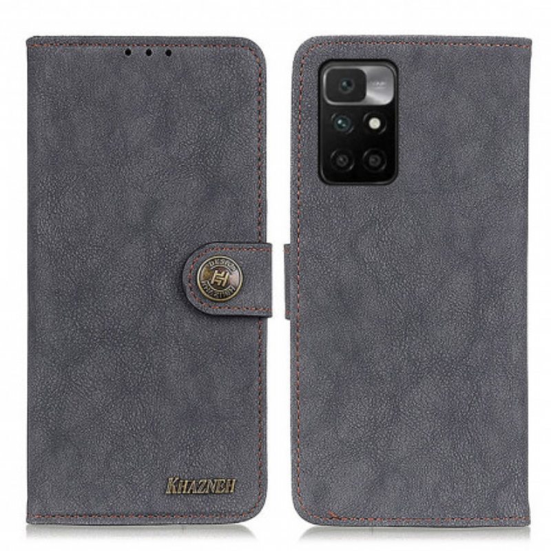 Kotelot Xiaomi Redmi 10 Khazneh Retro Haljasnahka