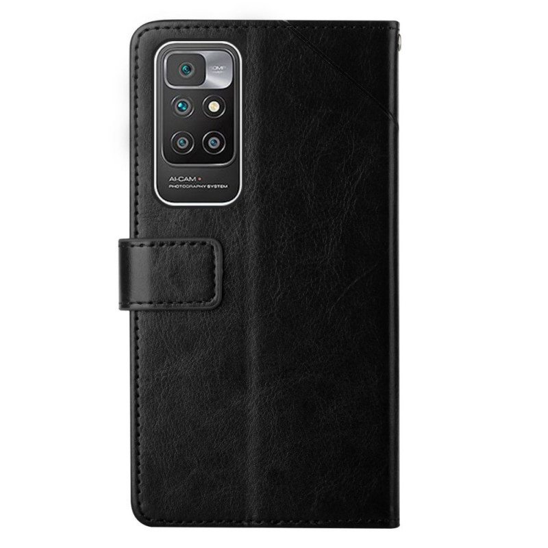 Kotelot Xiaomi Redmi 10 Tyylikäs Nahkainen Geo Y -design