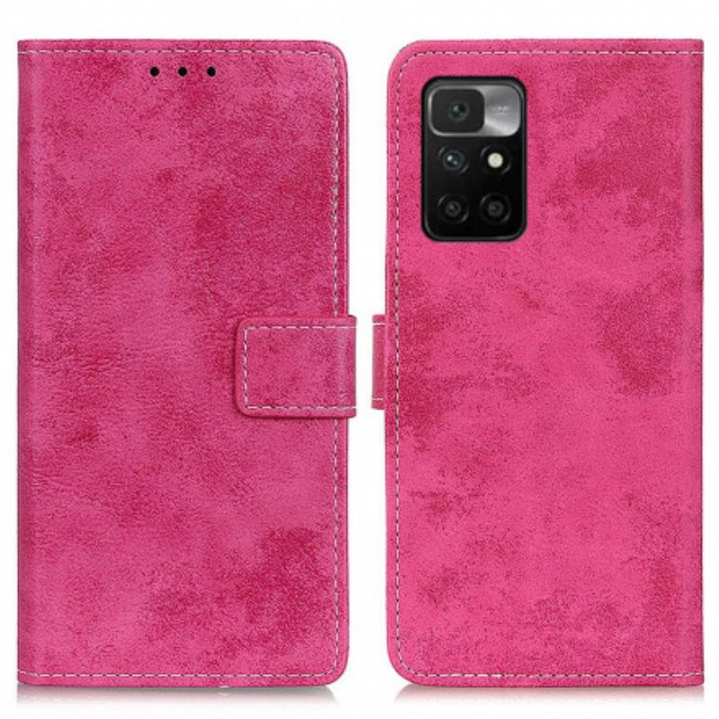 Kotelot Xiaomi Redmi 10 Vintage Nahkaefekti