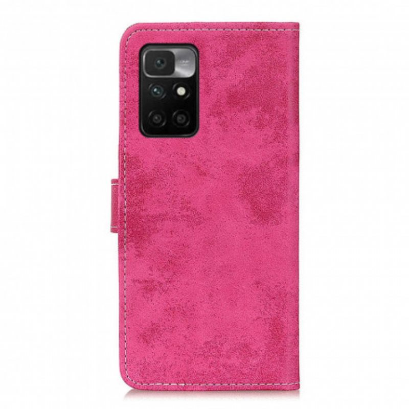 Kotelot Xiaomi Redmi 10 Vintage Nahkaefekti