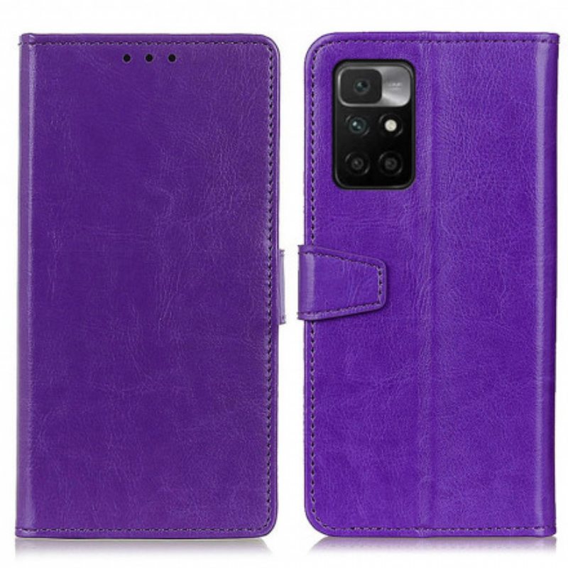 Kotelot Xiaomi Redmi 10 Yksinkertainen Kiiltävä Nahkaefekti