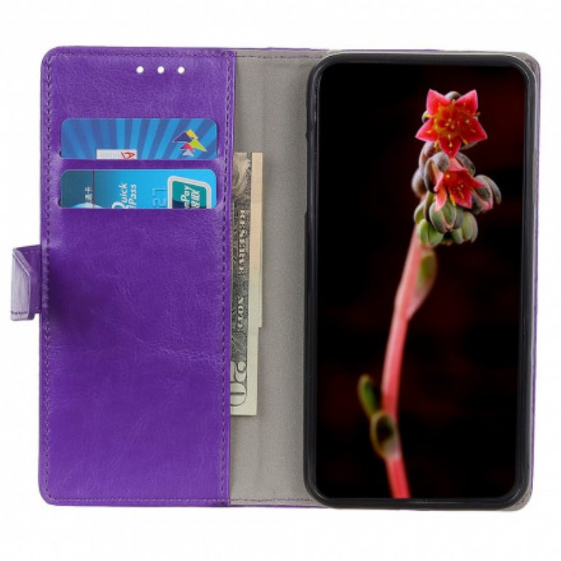 Kotelot Xiaomi Redmi 10 Yksinkertainen Kiiltävä Nahkaefekti