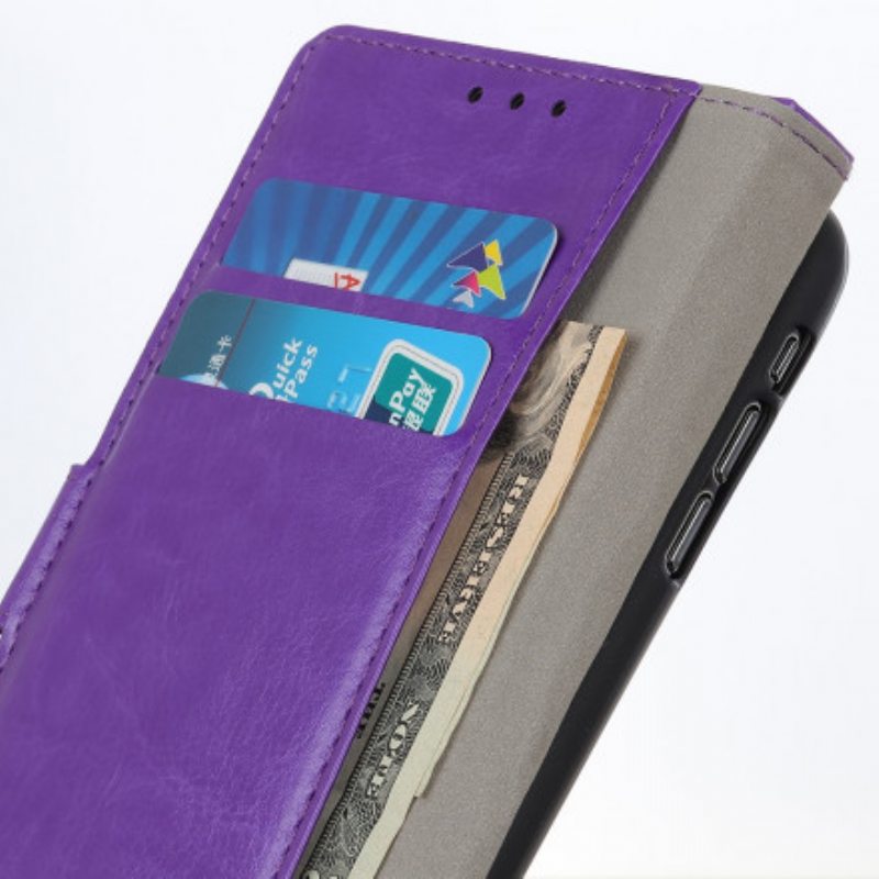 Kotelot Xiaomi Redmi 10 Yksinkertainen Kiiltävä Nahkaefekti