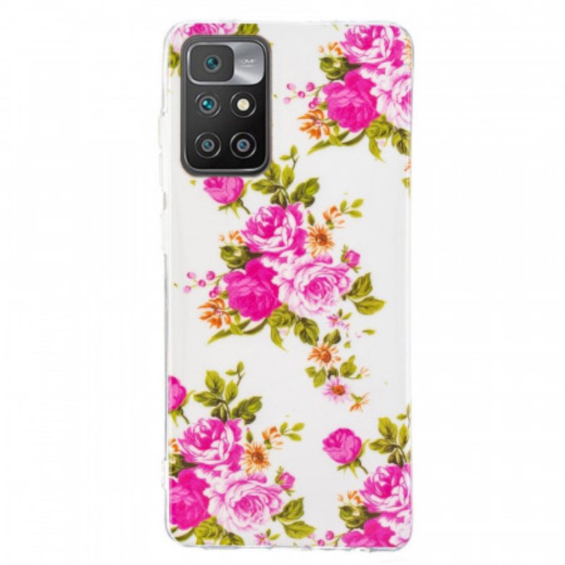 Kuori Xiaomi Redmi 10 Fluoresoivat Liberty Flowers