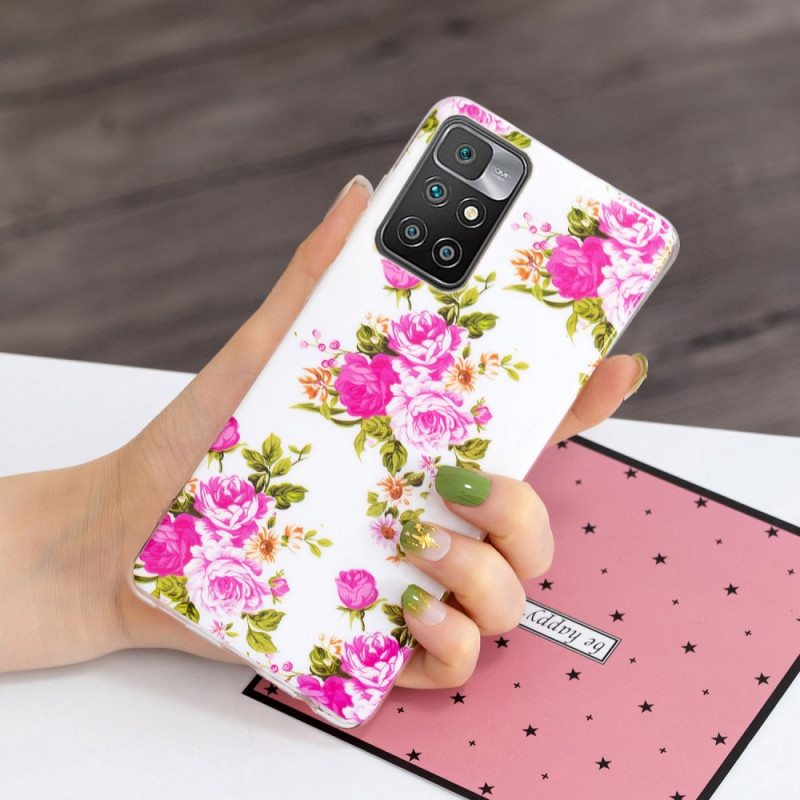 Kuori Xiaomi Redmi 10 Fluoresoivat Liberty Flowers