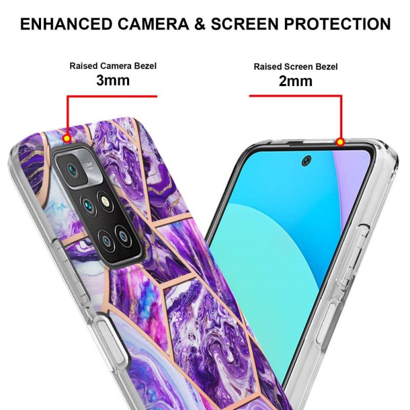 Kuori Xiaomi Redmi 10 Intensiivinen Geometrinen Marmori