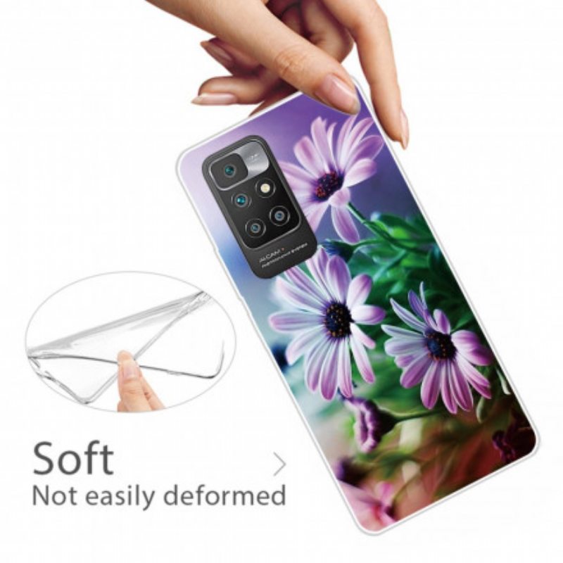 Kuori Xiaomi Redmi 10 Realistisia Kukkia