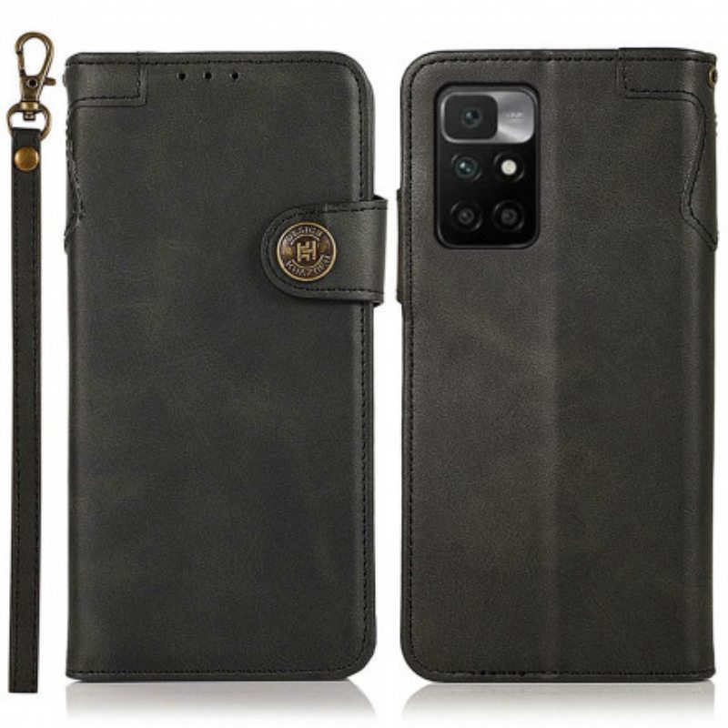 Nahkakotelo Xiaomi Redmi 10 Khazneh Magneettipainike