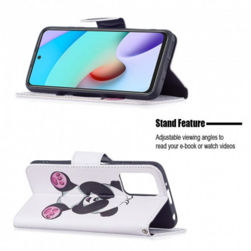 Nahkakotelo Xiaomi Redmi 10 Panda Hauskaa