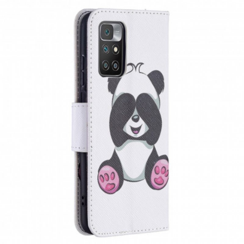 Nahkakotelo Xiaomi Redmi 10 Panda Hauskaa
