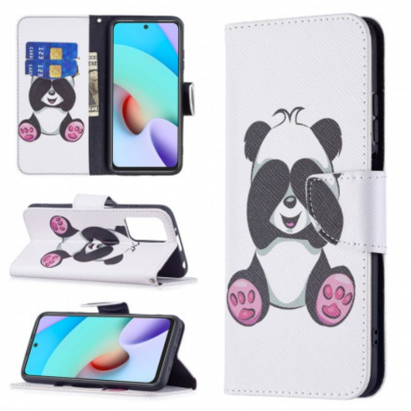 Nahkakotelo Xiaomi Redmi 10 Panda Hauskaa