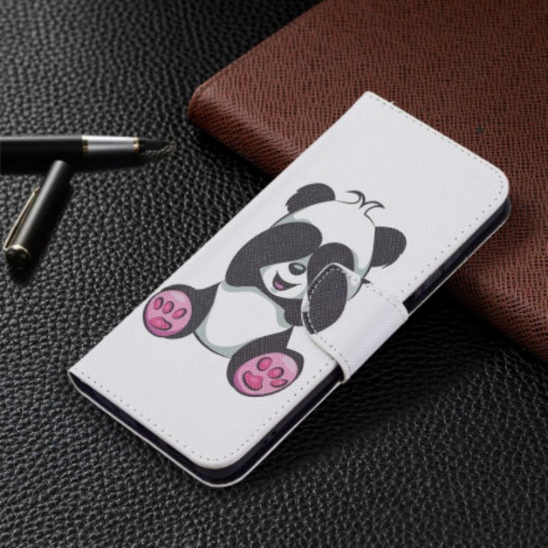 Nahkakotelo Xiaomi Redmi 10 Panda Hauskaa
