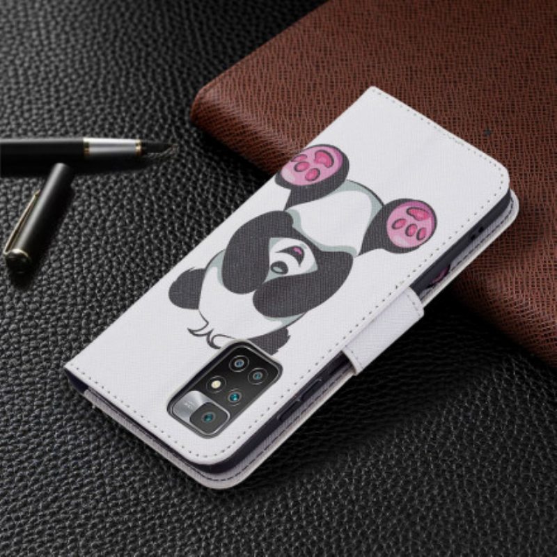 Nahkakotelo Xiaomi Redmi 10 Panda Hauskaa