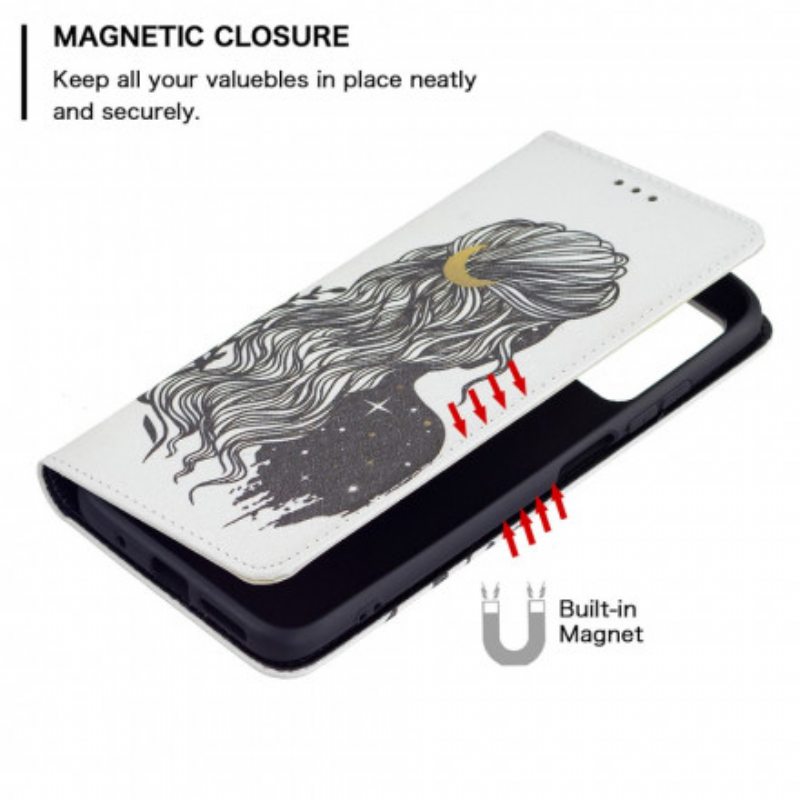 Puhelinkuoret Xiaomi Redmi 10 Kotelot Flip Kauniit Hiukset