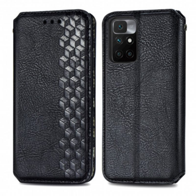 Puhelinkuoret Xiaomi Redmi 10 Kotelot Flip Nahkaefekti Diamond Texture