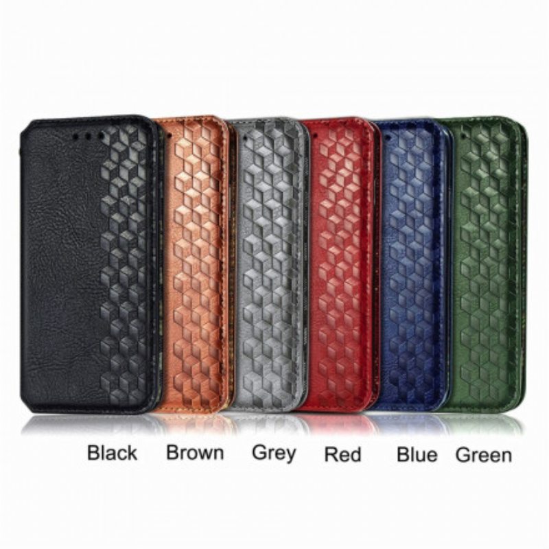 Puhelinkuoret Xiaomi Redmi 10 Kotelot Flip Nahkaefekti Diamond Texture