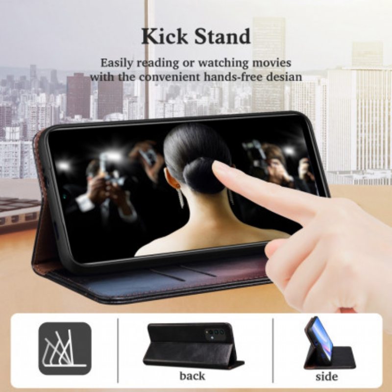 Puhelinkuoret Xiaomi Redmi 10 Kotelot Flip Vahattua Tekonahkaa