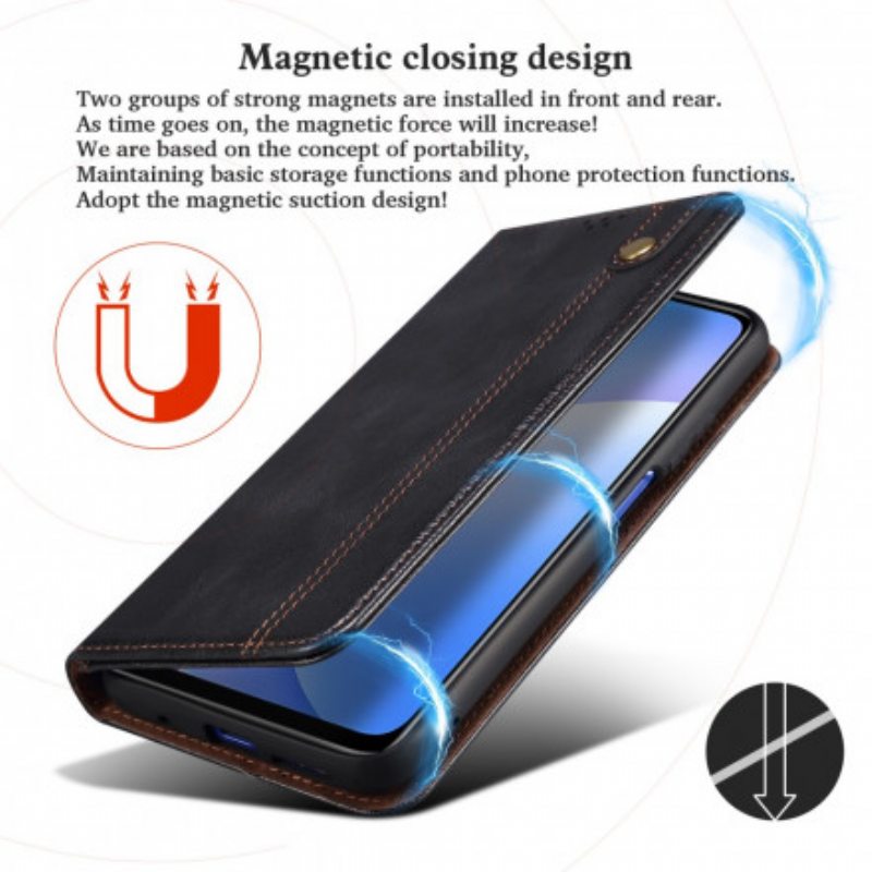 Puhelinkuoret Xiaomi Redmi 10 Kotelot Flip Vahattua Tekonahkaa