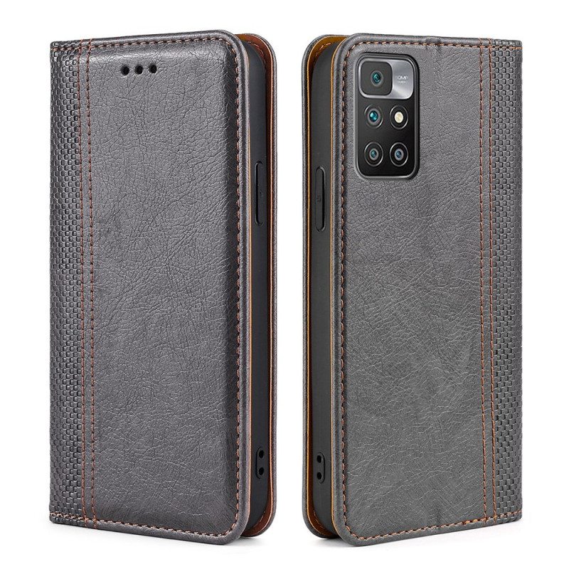 Puhelinkuoret Xiaomi Redmi 10 Kotelot Flip Vintage Nahkatyyli