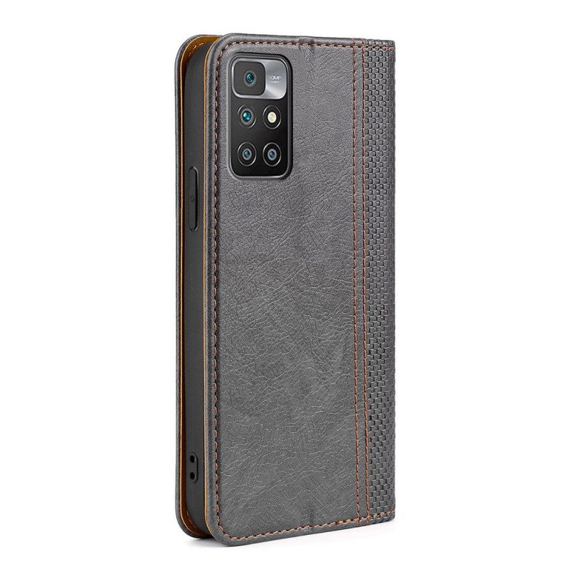 Puhelinkuoret Xiaomi Redmi 10 Kotelot Flip Vintage Nahkatyyli