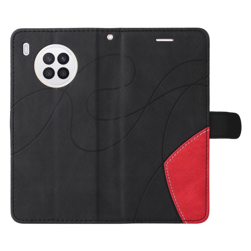 Kotelot Honor 50 Lite Kaksisävyinen Signature Faux Leather