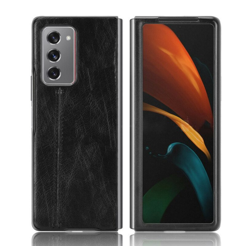 Kuori Samsung Galaxy Z Fold 2 Couture-nahkaefekti