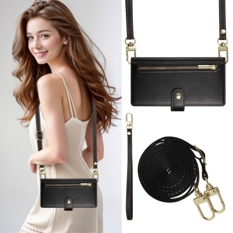 Kotelot Realme 14 Pro 5g Lompakkomalli Hihnalla Ja Olkahihnalla