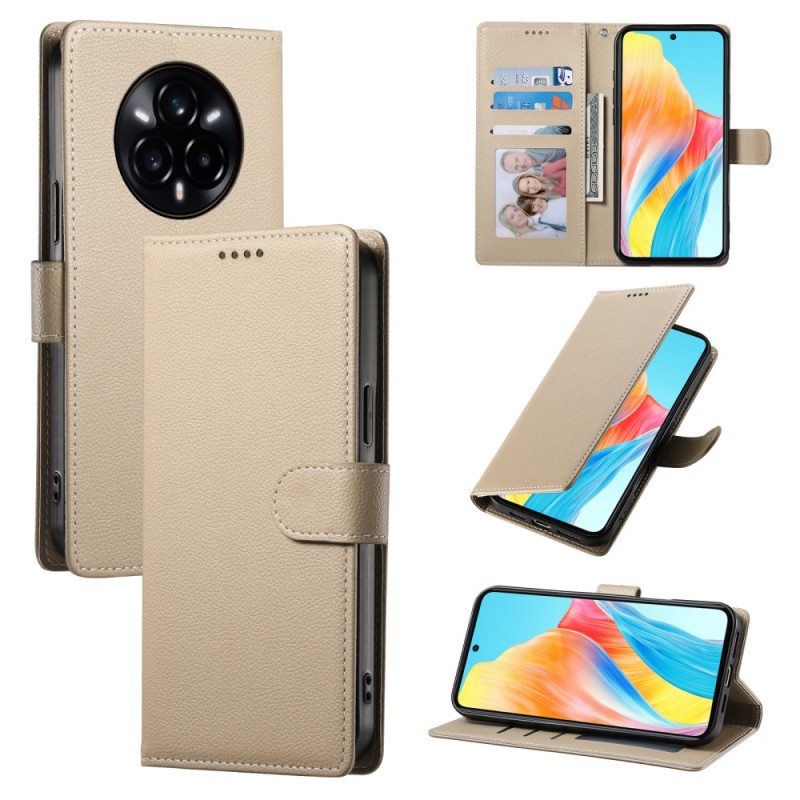 Kotelot Realme 14 Pro 5g Puhelinkuoret Yksivärinen Nahkakuvio Hihnalla