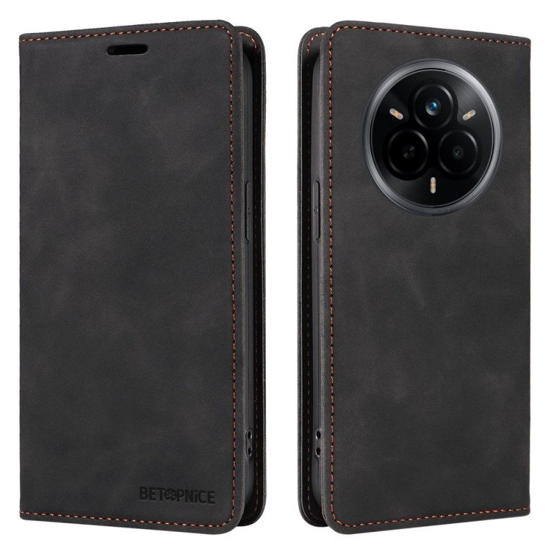 Nahkakotelo Realme 14 Pro 5g Klassinen Mokkanahka Rfid