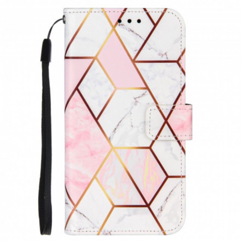 Kotelot Moto G50 Suojaketju Kuori Raidallinen Geometrinen Marmori