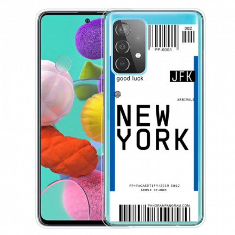 Case Samsung Galaxy A32 5G Boarding Pass New Yorkiin