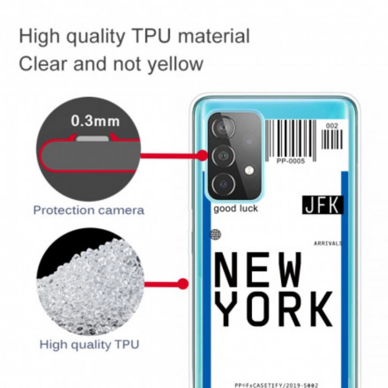 Case Samsung Galaxy A32 5G Boarding Pass New Yorkiin
