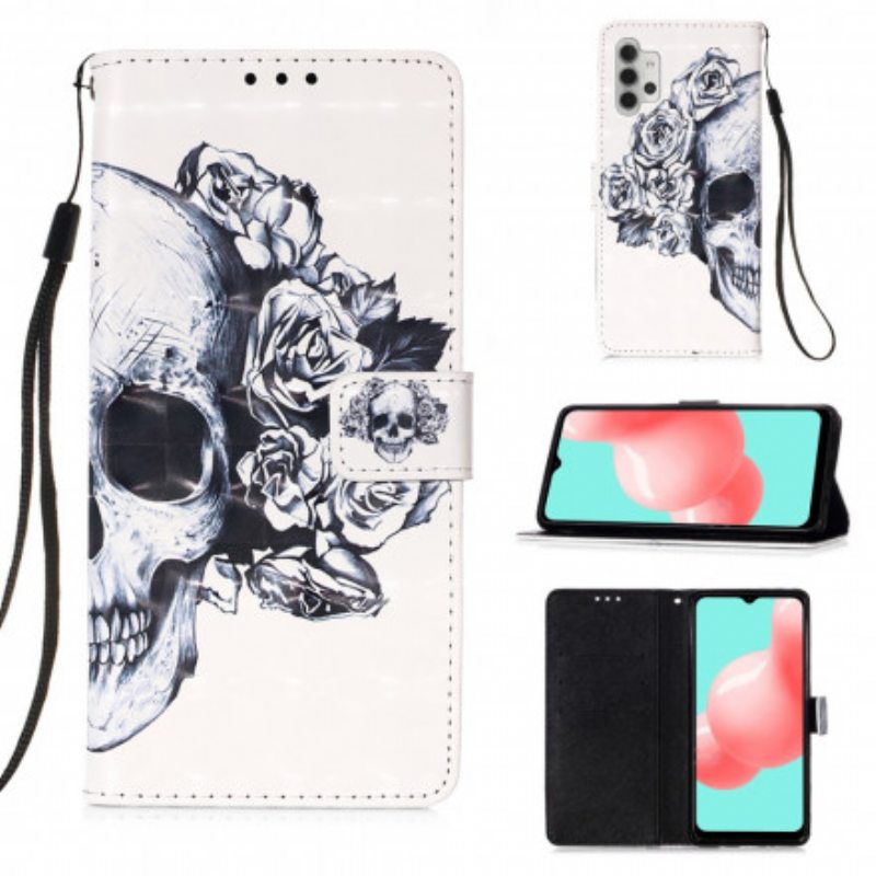 Flip Case Samsung Galaxy A32 5G Kukkainen Kallo