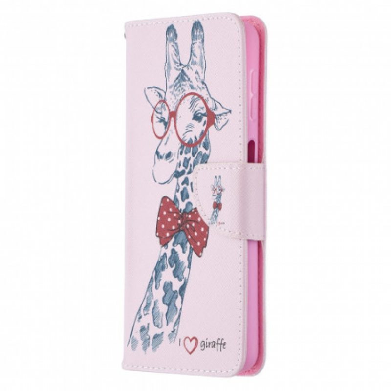 Flip Case Samsung Galaxy A32 5G Taitava Kirahvi