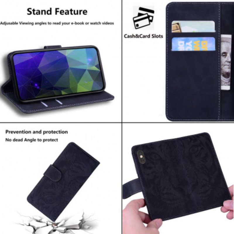 Flip Case Samsung Galaxy A32 5G Tiger-kasvoprintti
