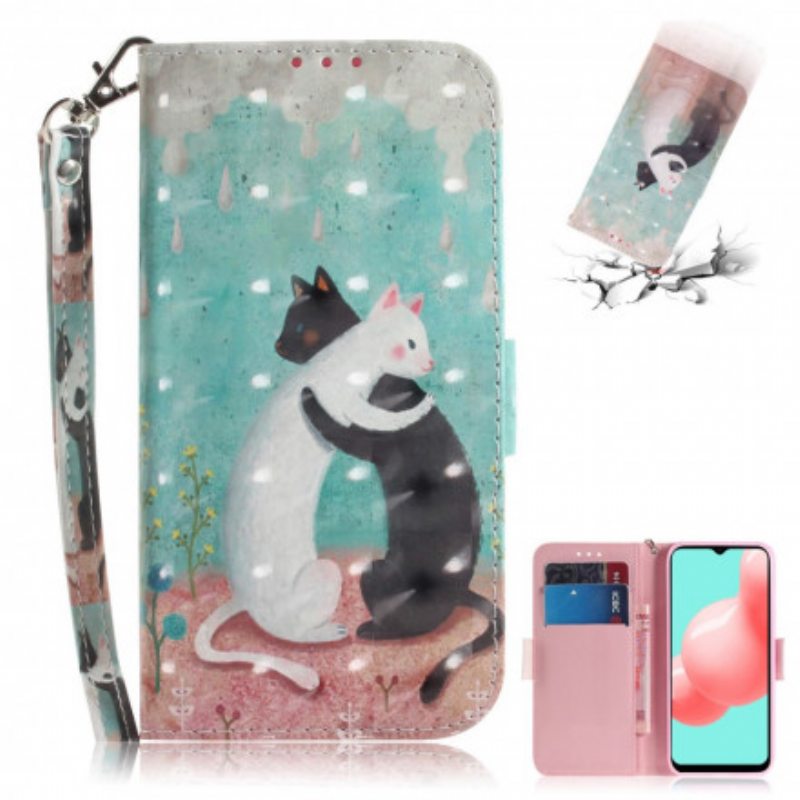 Kotelot Samsung Galaxy A32 5G Suojaketju Kuori Strappy Cat Ystävät
